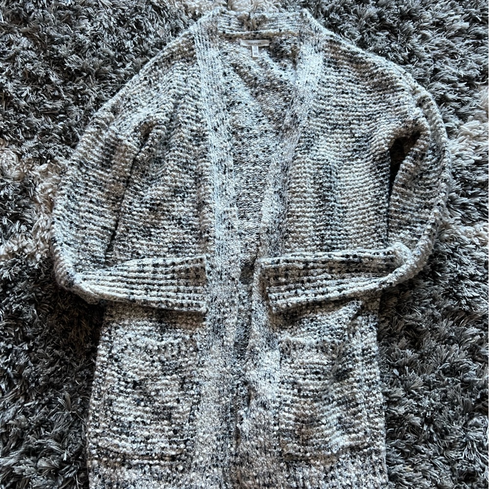 Maurices Black and White Knit Cardigan